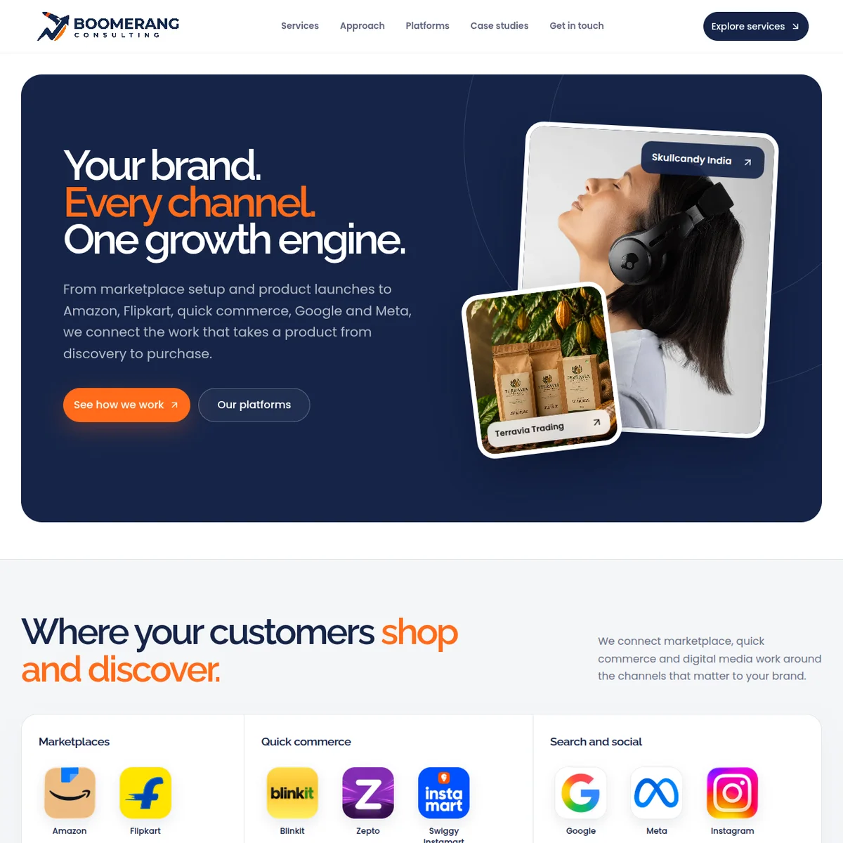 Boomerang Consulting website